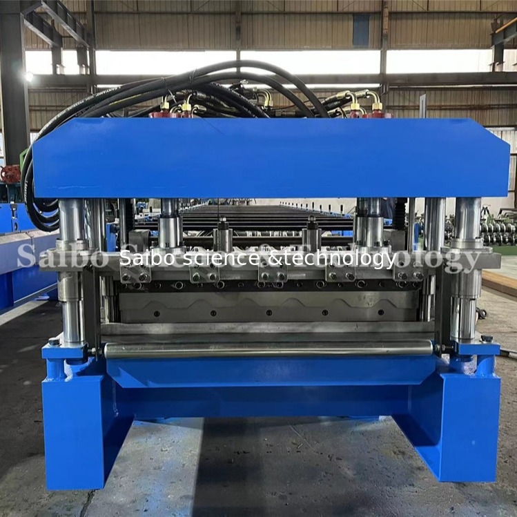 Chain Drive Tile Roll Forming Machine For Color Steel Plate With 15 Stations