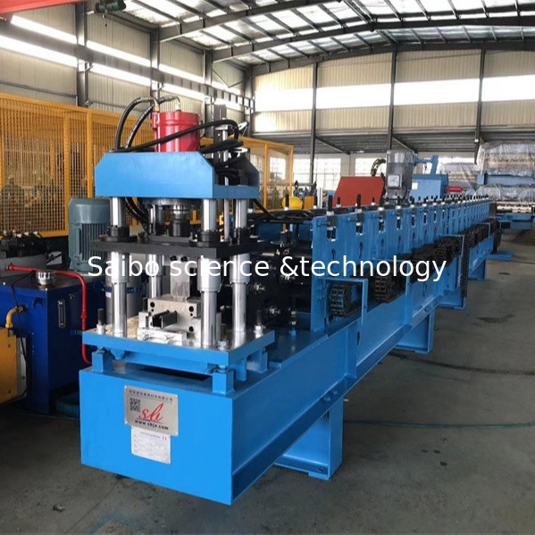 Shutter Door Solar Roll Forming Machine Drive By Chain 15KW Main Power